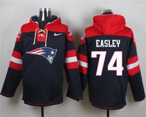 Nike New England Patriots #74 Dominique Easley Navy Blue Player Pullover Hoodie