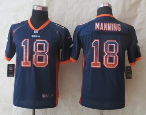 Youth 2014 New Nike Denver Broncos #18 Manning Blue Jerseys(Drift Fashion)