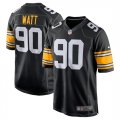 Nike Steelers #90 T.J. Watt Black Game Jersey