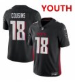 Youth Atlanta Falcons #18 Kirk Cousins Black Vapor Untouchable Limited YOUTH