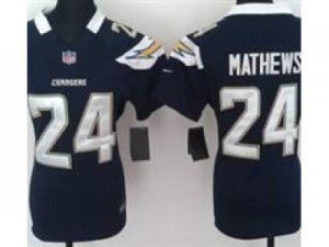 Nike Women NFL San Diego Chargers #24 Ryan Mathews Dark Blue Jerseys