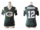 Nike Women Green Bay Packers #12 Aaron Rodgers green Field Flirt Fashion Jerseys[2012]