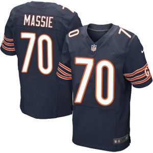 Men\'s Nike Chicago Bears #70 Bobby Massie Elite Navy Blue Team Color NFL Jersey