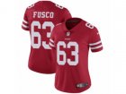 Women Nike San Francisco 49ers #63 Brandon Fusco Vapor Untouchable Limited Red Team Color NFL Jersey