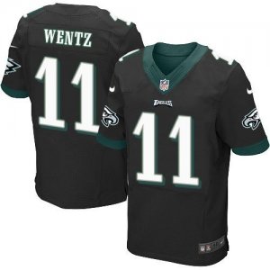 Nike Philadelphia Eagles #11 Carson Wentz Black Alternate Men Stitched NFL New Elite Jersey