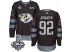 Mens Adidas Nashville Predators #92 Ryan Johansen Premier Black 1917-2017 100th Anniversary 2017 Stanley Cup Final NHL Jersey