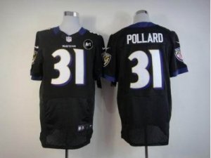 Nike Baltimore Ravens #31 Bernard pollard black jerseys[Elite Art Patch]