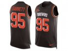 Nike Cleveland Browns #95 Myles Garrett Limited Brown Player Name & Number Tank Top NFL Jersey