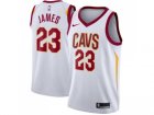 Men Nike Cleveland Cavaliers #23 LeBron James White Stitched NBA Swingman Jersey