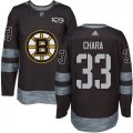 Mens Boston Bruins #33 Zdeno Chara Black 1917-2017 100th Anniversary Stitched NHL Jersey