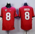 NCAA Georgia Bulldogs #8 A.J. Green Red Jerseys