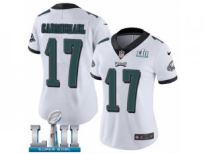 Women Nike Philadelphia Eagles #17 Harold Carmichael White Vapor Untouchable Limited Player Super Bowl LII NFL Jersey