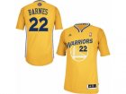Mens Adidas Golden State Warriors #22 Matt Barnes Swingman Gold Alternate NBA Jersey