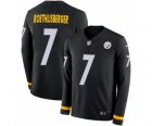 Men's Nike Pittsburgh Steelers #7 Ben Roethlisberger Limited Black Therma Long Sleeve NFL Jersey
