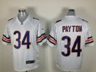 Nike chicago bears #34 payton white Game Jerseys