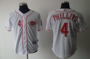 mlb cincinnati reds #4 phillips white[cool base]