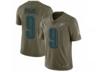 Men Nike Philadelphia Eagles #9 Nick Foles Limited Olive 2017 Salute to Service NFL Jersey