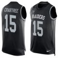 Nike Oakland Raiders #15 Michael Crabtree Black Team Color Men Stitched NFL Limited Tank Top Jersey