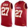 Mens Nike Kansas City Chiefs #27 Kenneth Acker Limited Red Player Name & Number Tank Top NFL Jersey