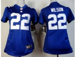 Nike Women New York Giants #22 Wilson Blue Jerseys