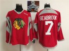 NHL Chicago Blackhawks #7 Brent Seabrook Red Practice 2015 Stanley Cup Champions jerseys