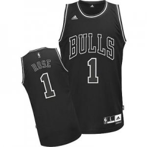 nba Chicago Bulls #1 Derrick Rose Black