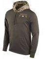 Green Bay Packers Nike Salute to Service Sideline Therma Pullover Hoodie Olive