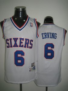 nba philadelphia 76ers #6 erving Swingman white