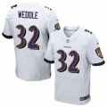 Mens Nike Baltimore Ravens #32 Eric Weddle Elite White NFL Jersey