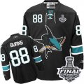 Mens Reebok San Jose Sharks #88 Brent Burns Premier Black Third 2016 Stanley Cup Final Bound NHL Jersey