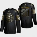 Bruins #88 David Pastrnak Black Gold Adidas Jersey