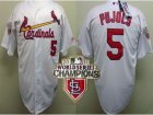 mlb St.Louis Cardinals #5 Albert Pujols White[2011 World Series Champions]