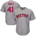 Red Sox #41 Chris Sale Gray Cool Base Jersey