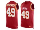 Mens Nike Kansas City Chiefs #49 Daniel Sorensen Limited Red Player Name & Number Tank Top NFL Jersey