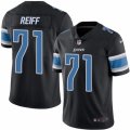 Mens Nike Detroit Lions #71 Riley Reiff Limited Black Rush NFL Jersey