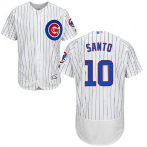 2016 Men Chicago Cubs #10 Ron Santo Majestic White Flexbase Authentic Collection Player Jersey