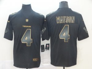 Nike Texans #4 Deshaun Watson Black Gold Vapor Untouchable