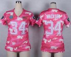 Nike Women Oakland Raiders #34 Bo Jackson Salute to Service New Pink Camo jerseys