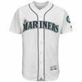 Mens Seattle Mariners Majestic Home Blank White Flex Base Authentic Collection Team Jersey