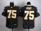 Nike New Orleans saints #75 Peat black jerseys(Elite)