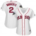 Red Sox #2 Xander Bogaerts White Women 2018 World Series Cool Base Player Jersey