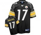 nfl pittsburgh steelers #17 wallace black(white number)