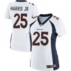 Women Nike Denver Broncos #25 Chris Harris Jr white Alternate Stitched Jersey