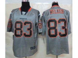 Nike NFL Denver Broncos #83 Wes Welker grey Jerseys[Elite lights out]