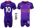 2018-19 Liverpool 10 MANE Away Youth Soccer Jersey