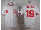 MLB Cincinnati Reds #19 Joey Votto White 1990 Turn Back The Clock Stitched Baseball jerseys