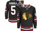 NHL Chicago Blackhawks #5 David Rundblad Black 2014 Stadium Series 2015 Stanley Cup Champions jerseys