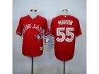 mlb jerseys toronto blue jays #55 martin red[martin]