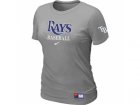 Women Tampa Bay Rays Nike L.Grey Short Sleeve Practice T-Shirt