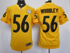 Nike NFL Pittsburgh Steelers #56 Lamarr Woodley yellow jerseys[Limited]